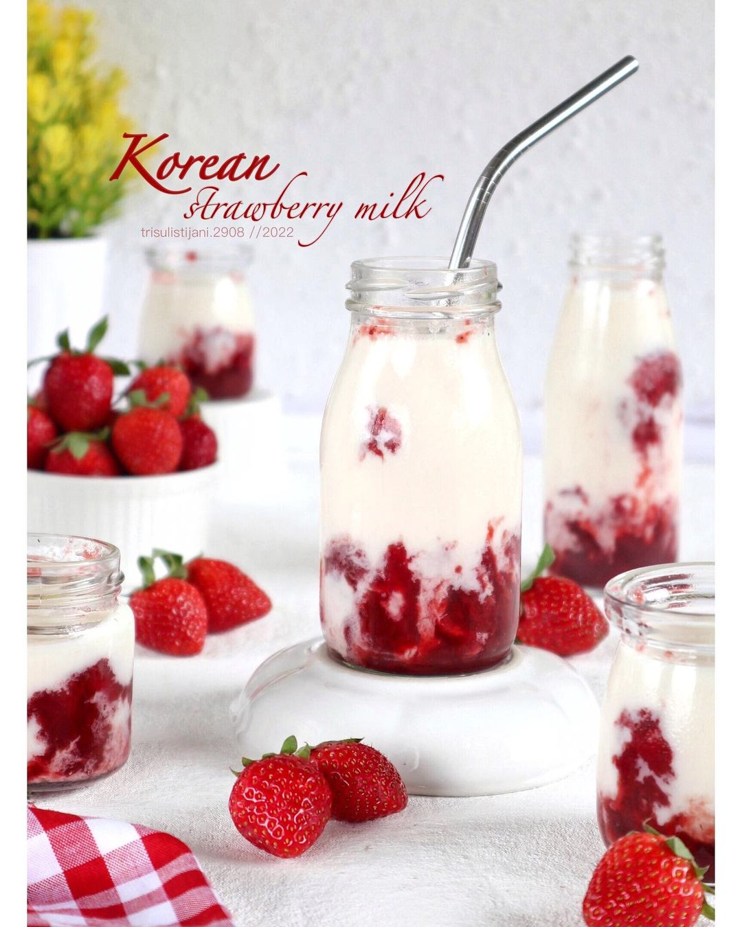 Resep Korean Strawberry Milk Dari Trisulistijani 2908