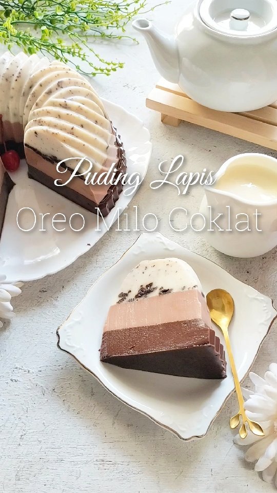 Resep Puding Lapis Oreo Milo Coklat Dari Christinsetiorini