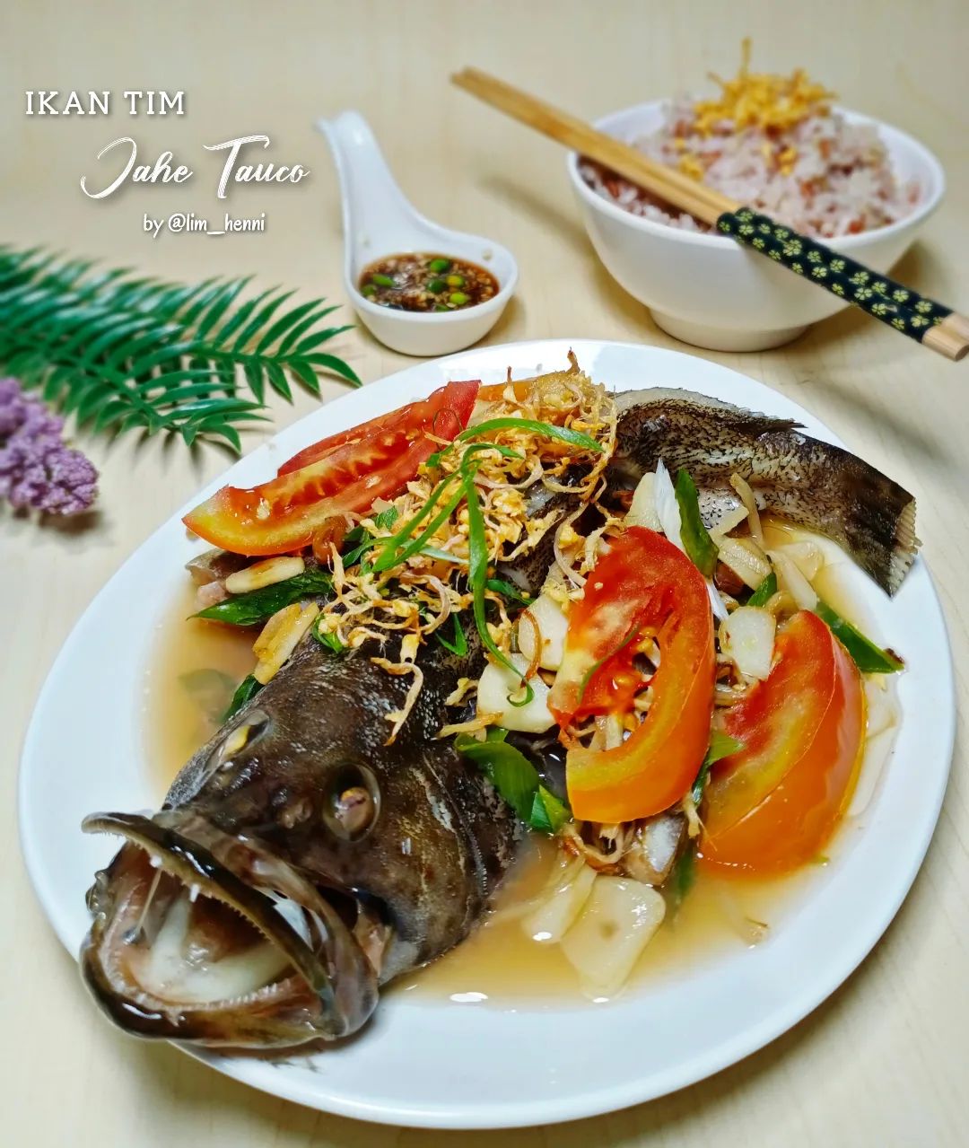 Resep Ikan Tim Jahe Tauco Dari Lim Henni