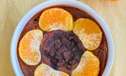 Chocolate Tangerine Oreo Baked Oats
