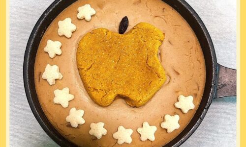 Custard Apple Baked Oats With Pumpkin Cookie