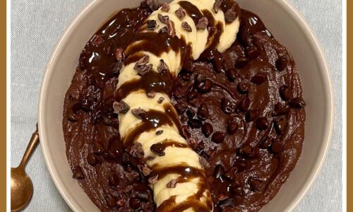 Triple Chocolate Banana Brownie Oats Batter