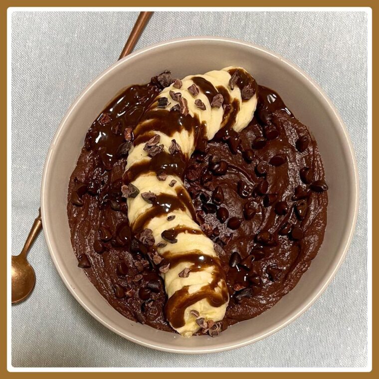 Triple Chocolate Banana Brownie Oats Batter