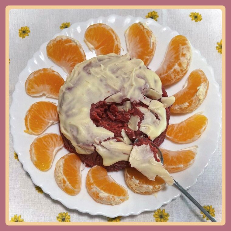 White Shell Beetroot Overnight Oats