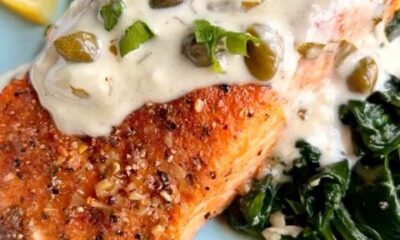 Air Fried Salmon Piccata