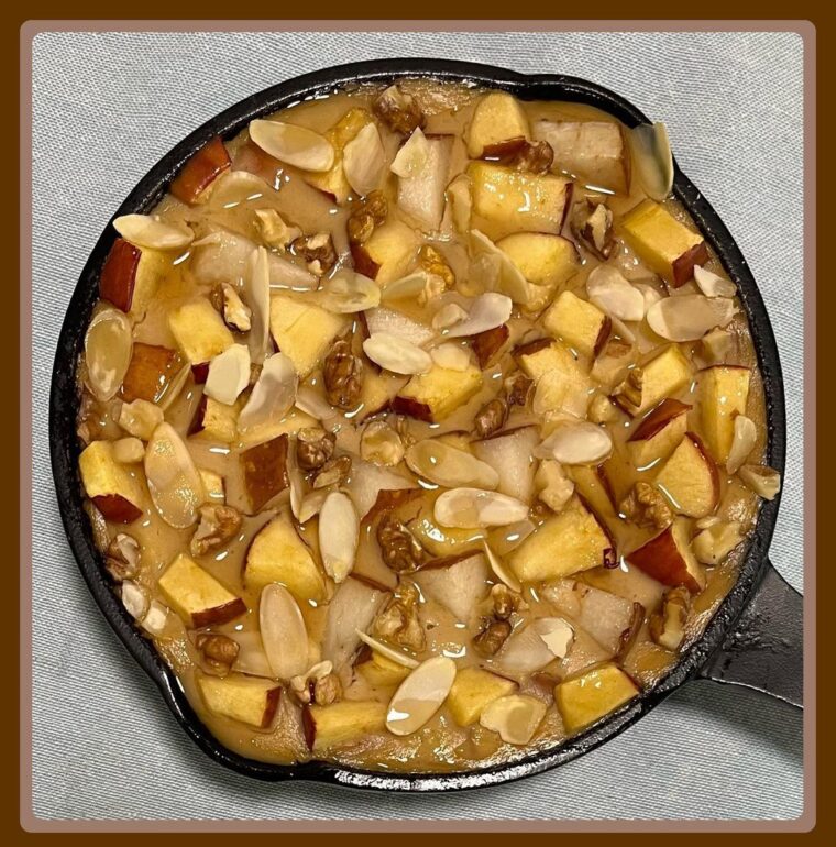 Apple & Pear Maple Nut Skillet Pie