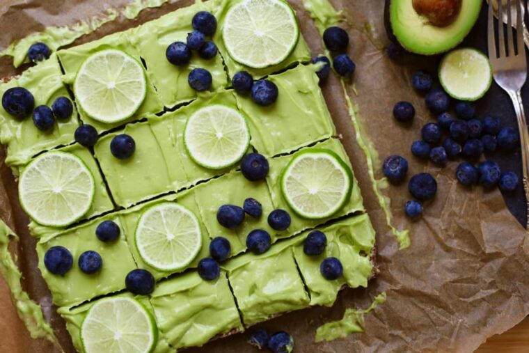 Avocado Key Lime Pie Square