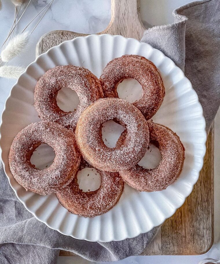 Baked Donuts With Applesauce And Cinnamon
