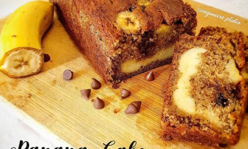Banana Cake Filled With Cheese Cream