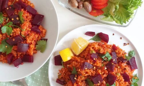 Beetroot Bulgur (Pancarlı Bulgur Pilav) - Food Recipes dari Bulgur