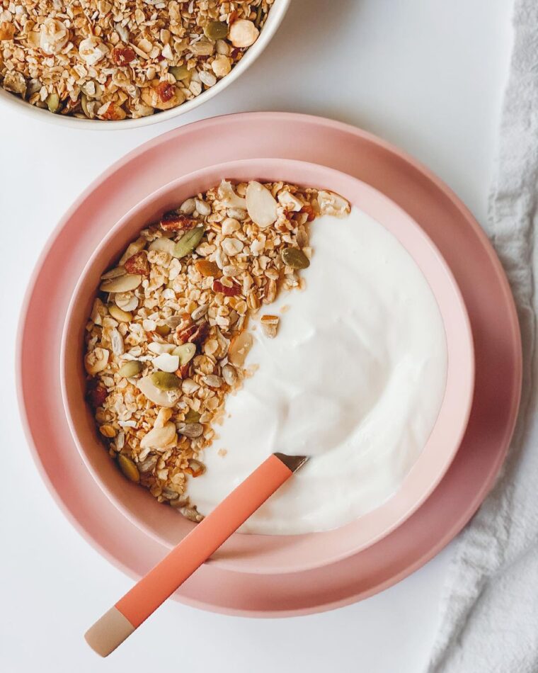 Big Bowls Of Creamy Yogurt Homemade Granola