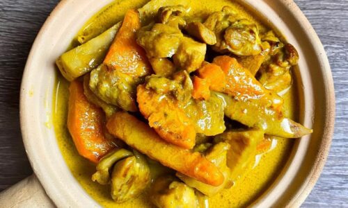 Braised Chicken With Pumpkin And Taro