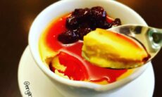 Corn Panna Cotta With Cherry Compote