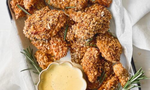 Crispy Chicken Strips With A Honey Mustard Sauce - Food Recipes dari Oat