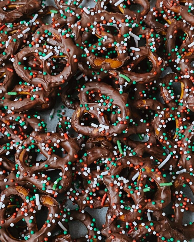 Dark Chocolate Covered Salty Pretzels