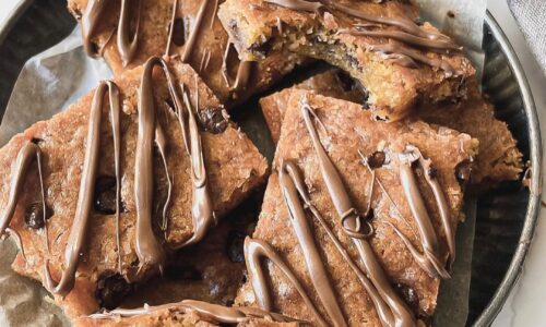 Fudgy Chocolate Chip Blondies