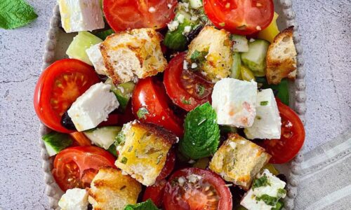 Greek Panzanella Salad