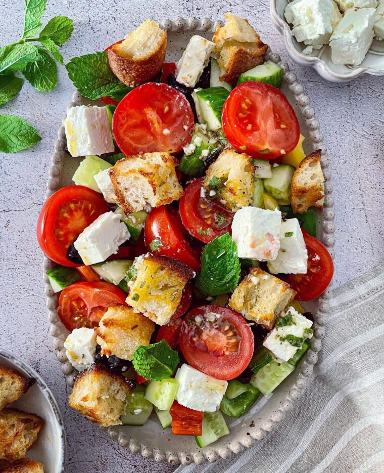 Greek Panzanella Salad