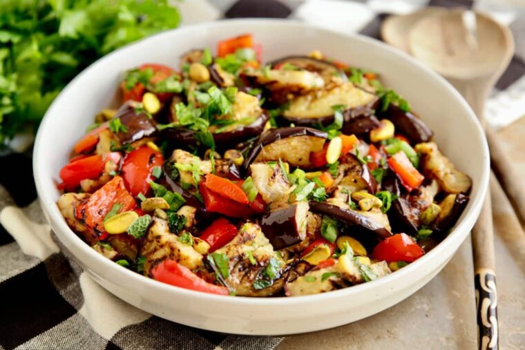 Grilled Eggplant Salad
