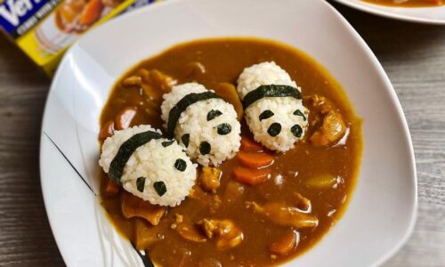 Japanese Curry With Panda Onigiri