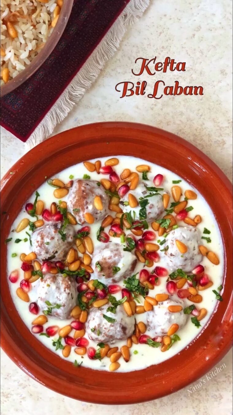 Kefta Meatballs Cooked In Creamy Yogurt Sauce