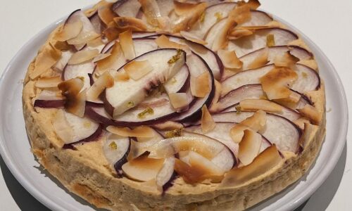 Lime & Nectarine Coconut Cake