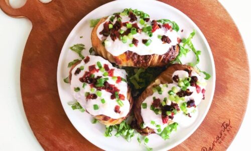 Loaded Hasselback Potatoes