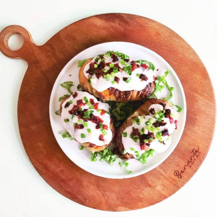 Loaded Hasselback Potatoes