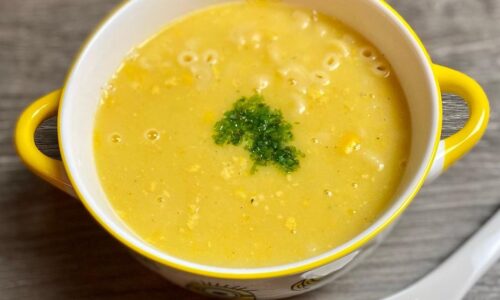 Macaroni In Creamy Corn Soup - Main Dishes dari Macaroni