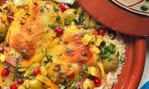 Moroccan Preserved Lemon And Olive Chicken Tagine