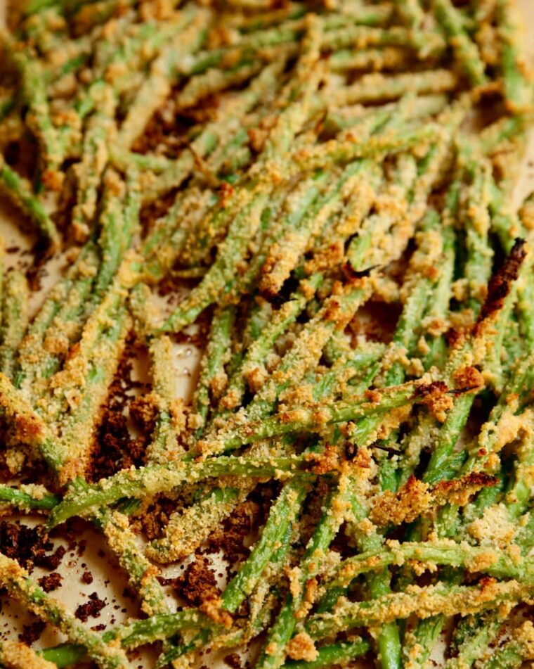 Oven-fried Green Beans