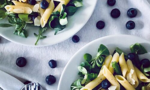 Pasta Salad With Asparagus, Blue Berries And Almonds - Food Recipes dari Blueberry