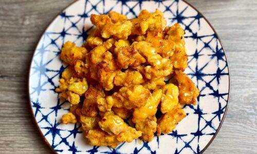 Popcorn Chicken With Salted Caramel Sauce