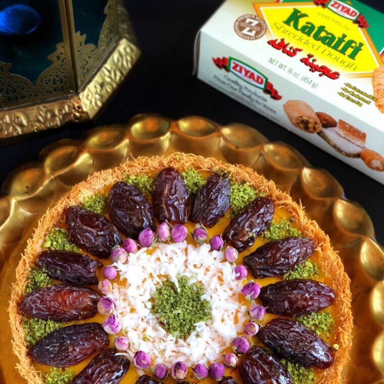 Saffron Custard Kunafa Tart