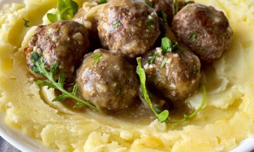 Salisbury Steak Meatballs With A Delicious Mushroom Gravy
