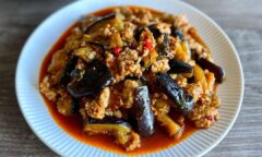 Spicy Eggplants With Minced Meat