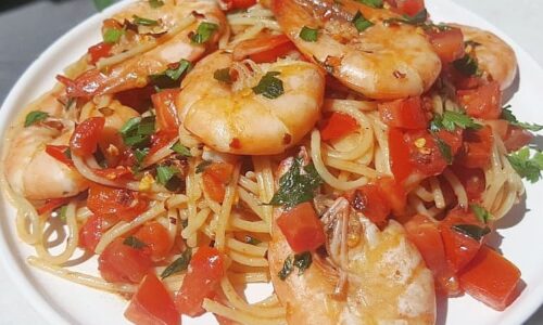 Spicy Spaghetti Gamberi