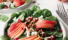 Spinach, Apple, Pomegranate Salad