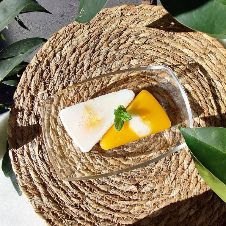 Thai Mango Coconut Jelly (Woon Mamuang)