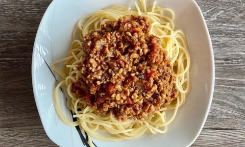 Vegetarian Spaghetti Bolognese