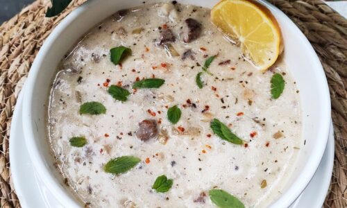 Yuvalama (Turkish Yoghurt & Meatball Soup)