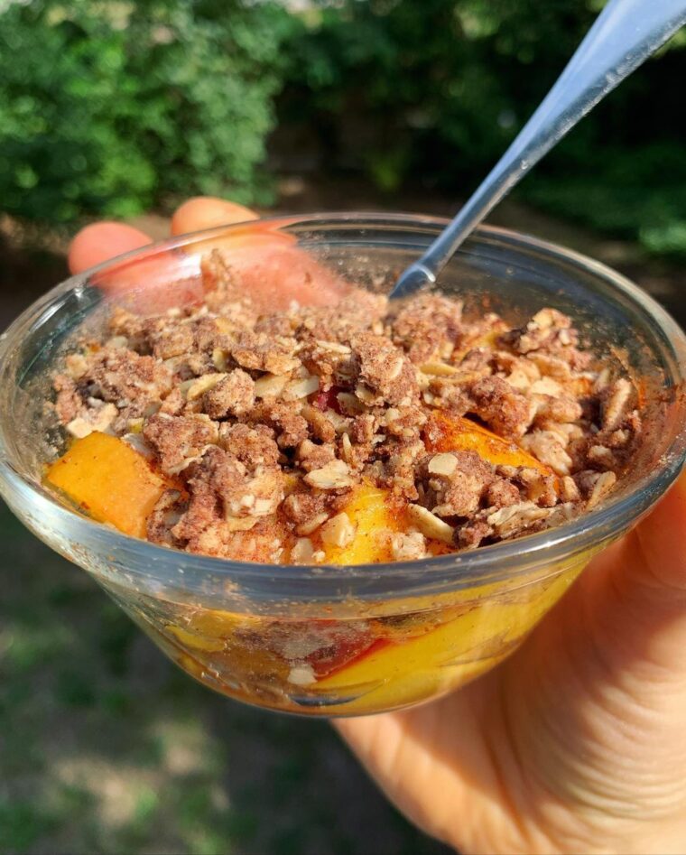 Airfried Peach Cobbler