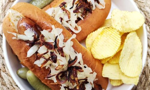 Beef Sausages With Sauerkraut & Fried Shallots - Food Recipes dari Sausage