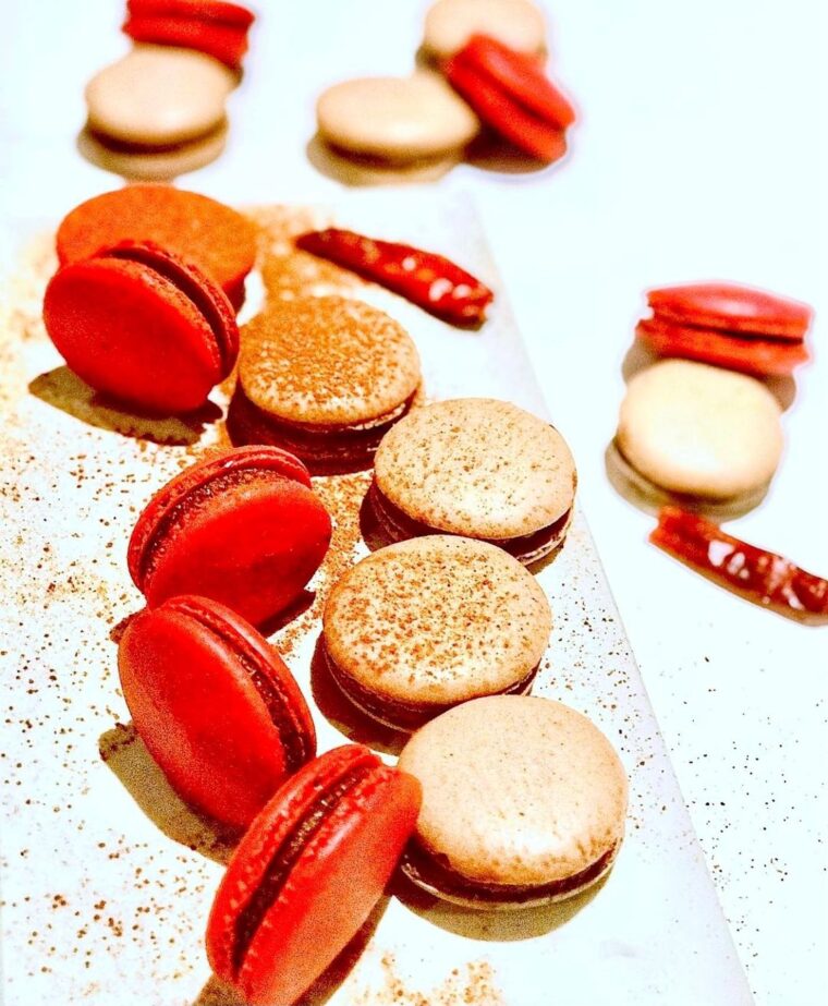 Chilli Chocolate Valentines Macarons