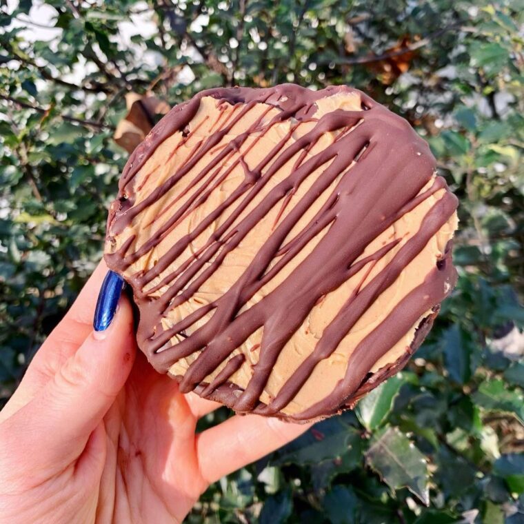 Chocolate Peanut Butter Protein Rice Cakes