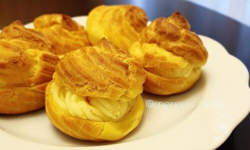 Choux Pastry Filled With Custard
