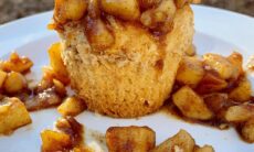Cinnamon Apple Filled Banana Blender Muffins