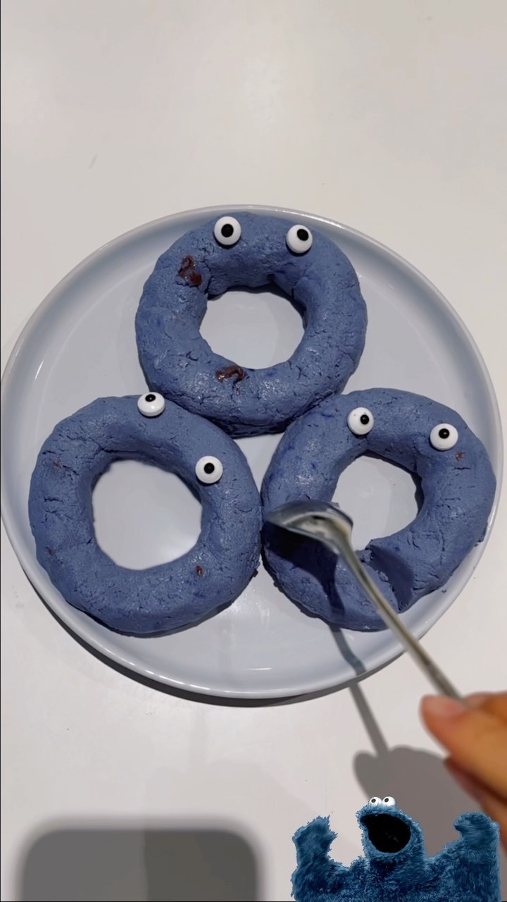 Cookie Monster Donut Doughs