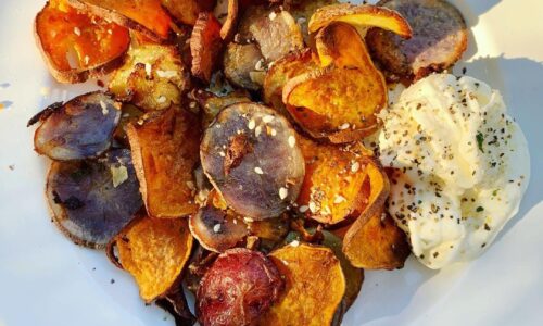 Copycat Terra Vegetable Chips With Vegan Ranch Sauce