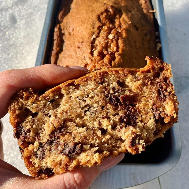 Dark Chocolate Chip Banana Bread (Made W/oats)